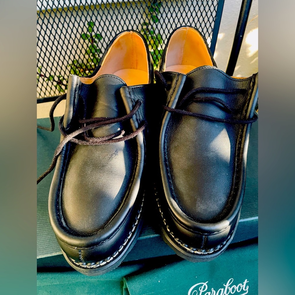 Brand New! Mens Paraboot Nior, size 41-US 8 Made in France Piped seam Derby
